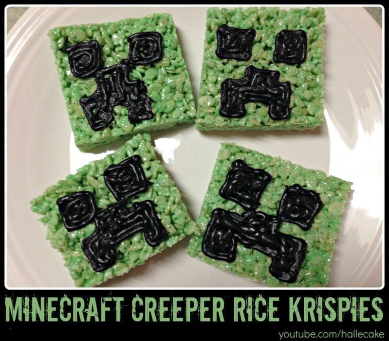 We Made Minecraft Creeper Rice Krispies