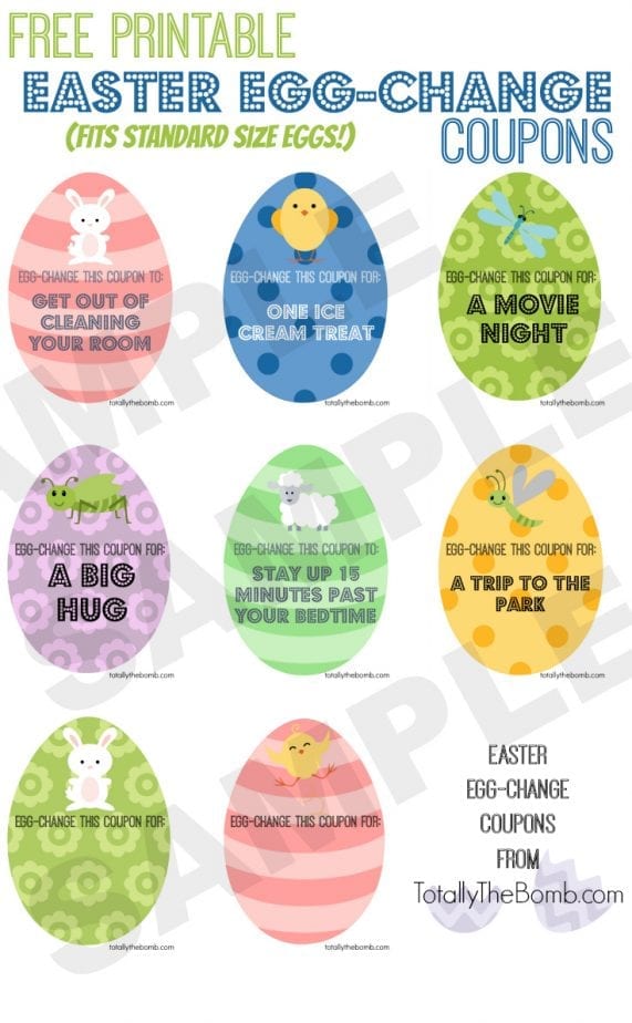 Free Printable Easter Egg Change Coupons