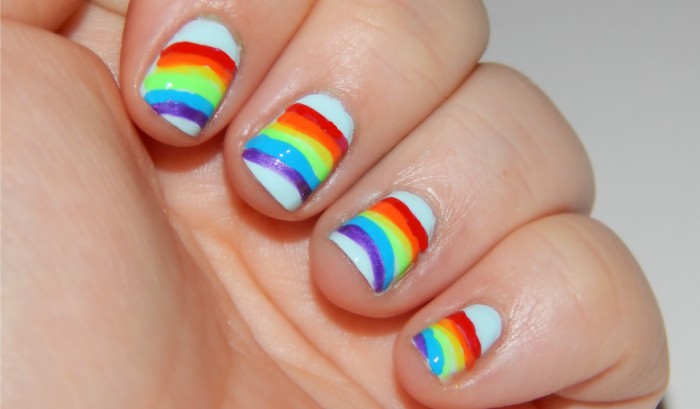 Rainbow Nails by Totally The bomb