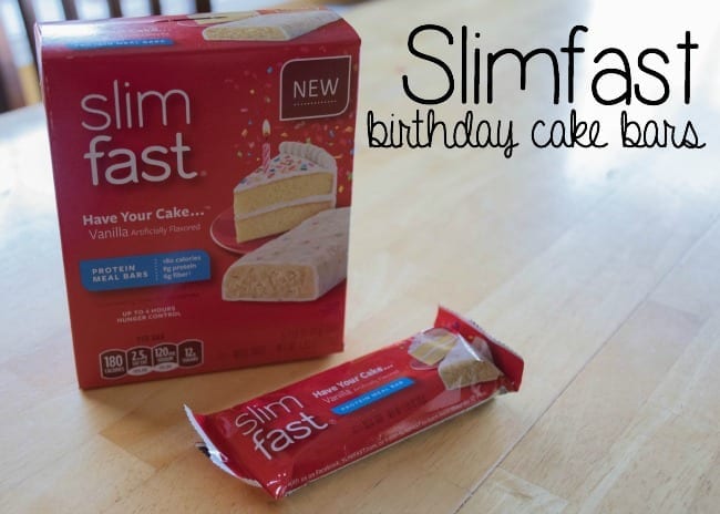 slim fast birthday cake bars