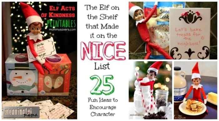 nice list elf on the shelf ideas
