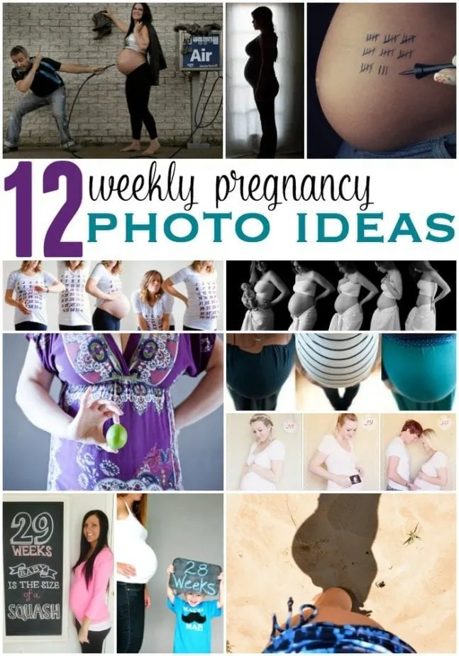 12 weekly pregnancy photo ideas