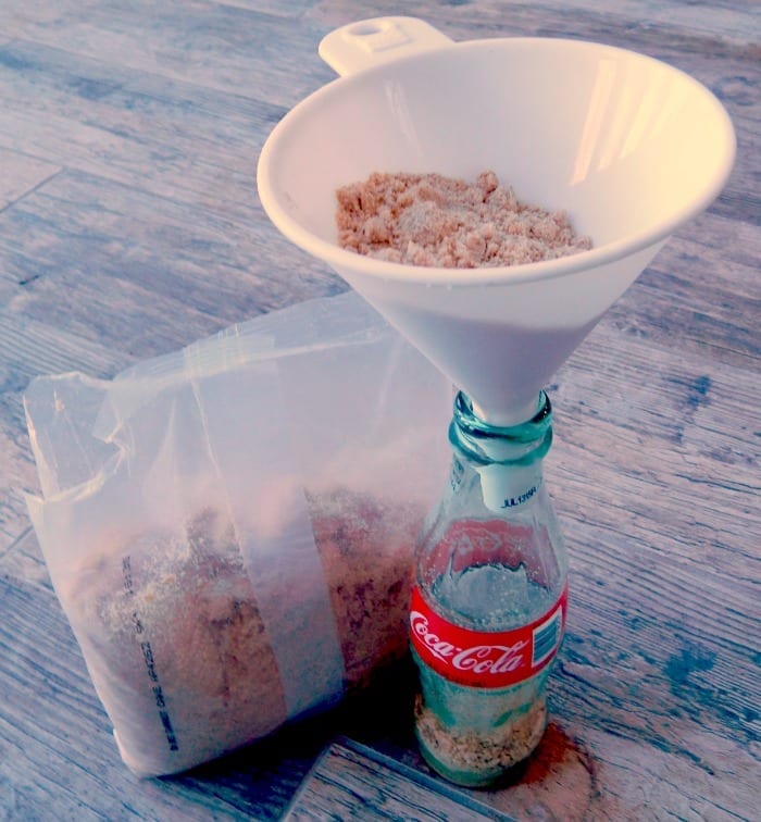 Coke Cake Kit Funnel into Bottle