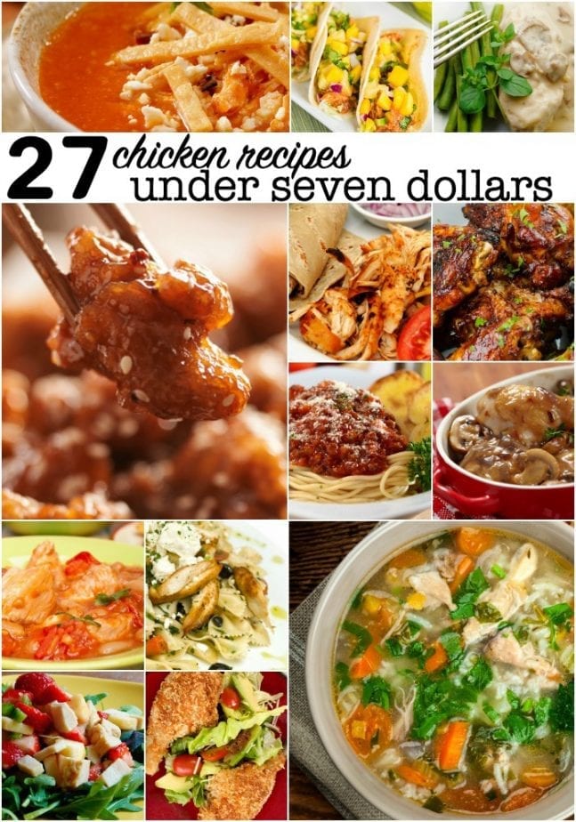 27 chicken recipes under 7 dollars