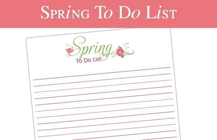 Free Printable Spring To-Do List Feature