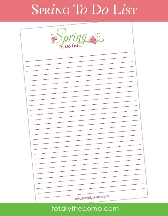 Free Printable Spring To-Do List Pin