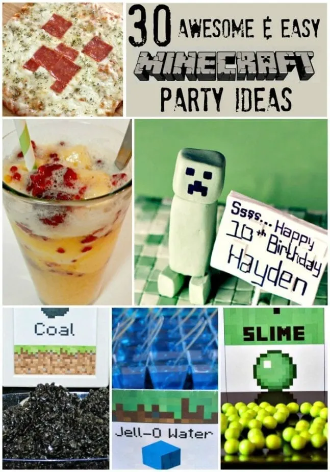 Minecraft Party Ideas Easy Cool Pin w txt