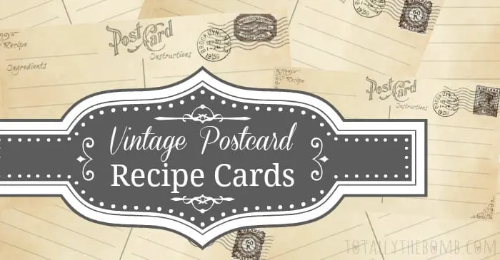 Vintage Postcard Recipe Card FB