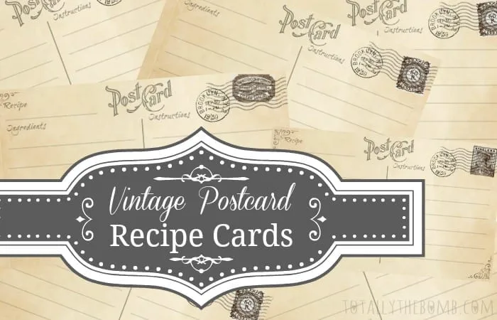 Vintage Postcard Recipe Card Feature