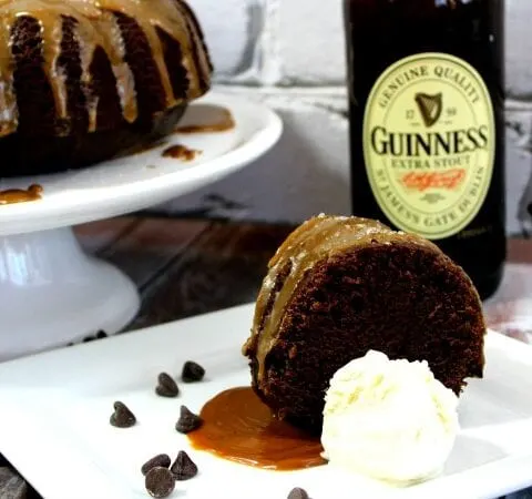 Manly Chocolate Guinness Cake With Salted Caramel Sauce