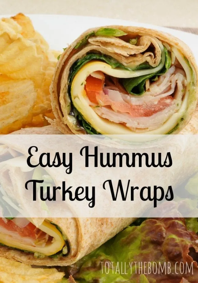 Easy Hummus Turkey Wraps