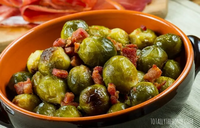 Roasted Honey and Tabasco Bacon Brussels Sprouts