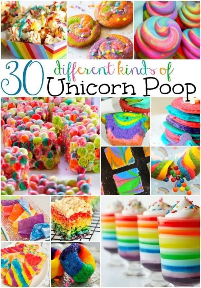 different kinds of unicorn poop