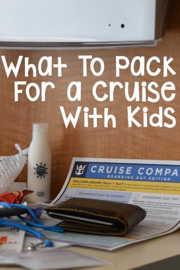 cruise with kids packing