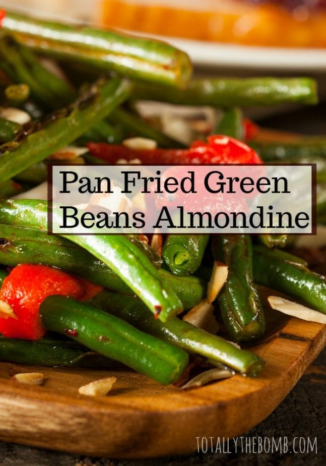 pan fried green beans almondine