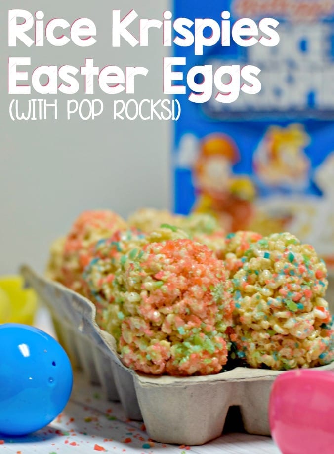 rice krispies easter eggs with pop rocks