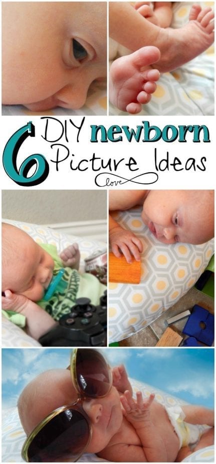 DIY Newborn Picture Ideas Pin