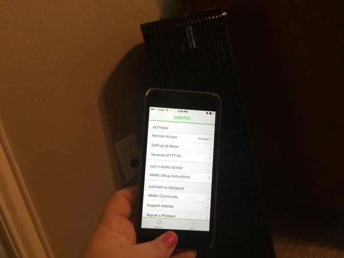 the wemo app is a great way to control and customize your air purifier settings