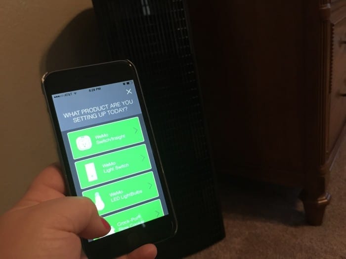 You can control this air purifier through a smartphone app