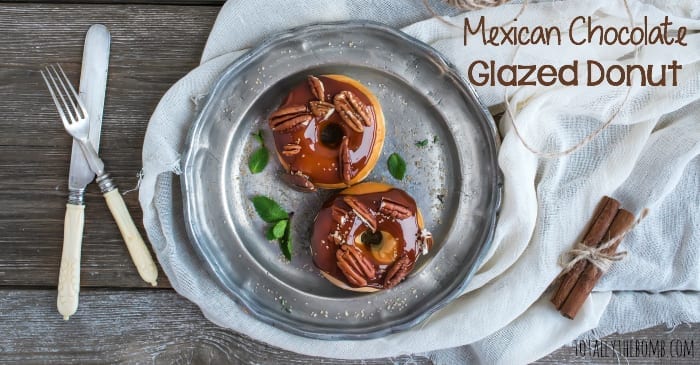 mexican chocolate glazed donuts