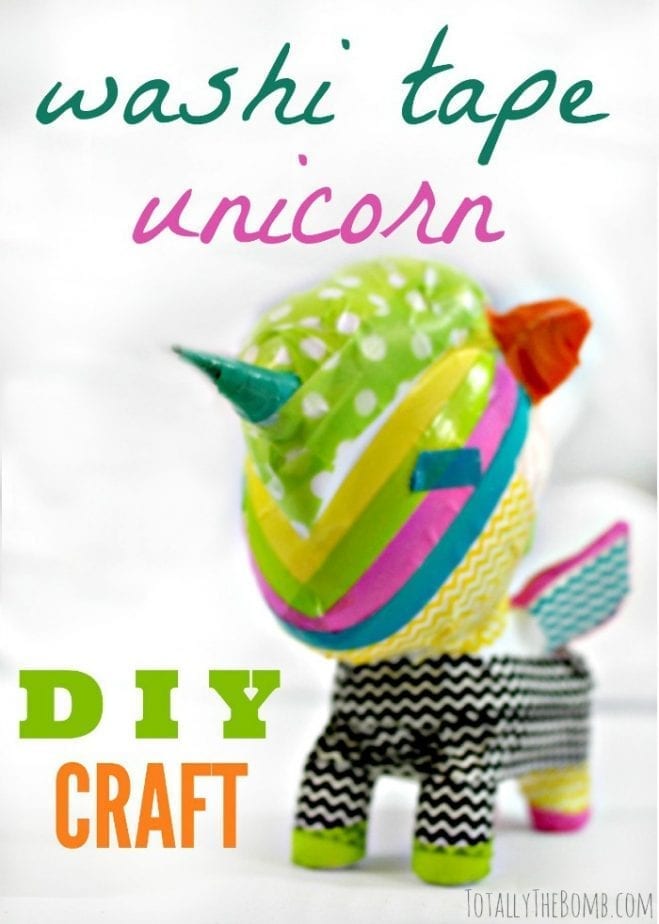 diy washi tape unicorn craft