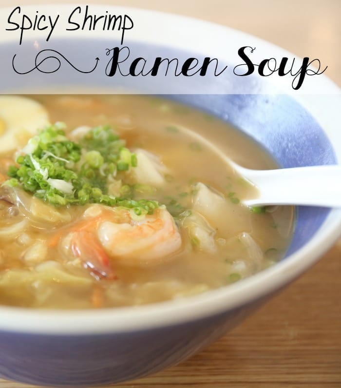 spicy shrimp ramen soup recipe pin