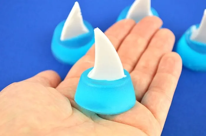 shark fin soap in hand
