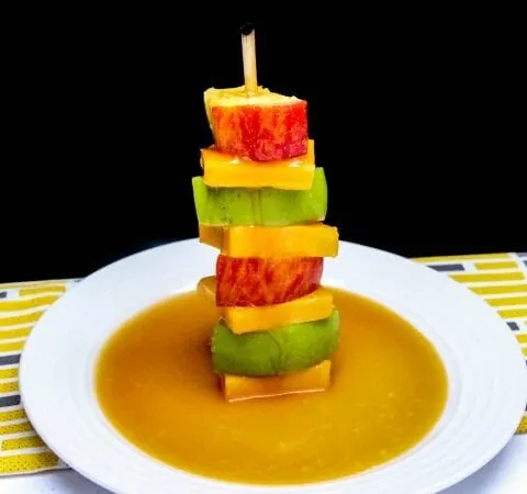 Deconstructed Cheddar and Salted Caramel Apple