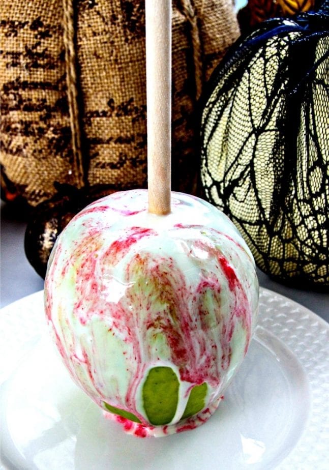 white chocolate cotton candy apple