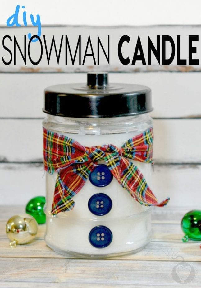 DIY Snowman candle