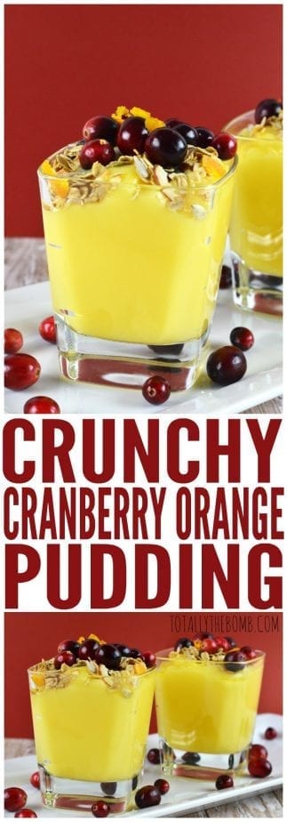 crunchy cranberry orange pudding
