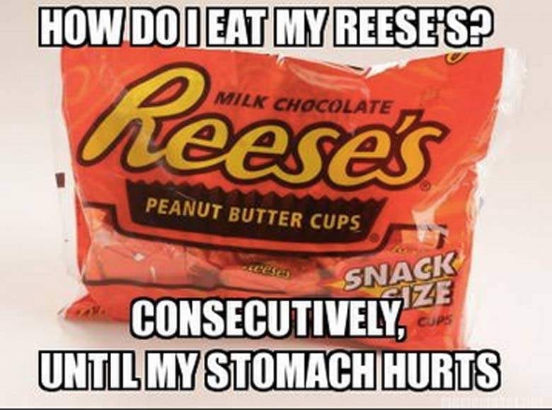 how do I eat my reeses