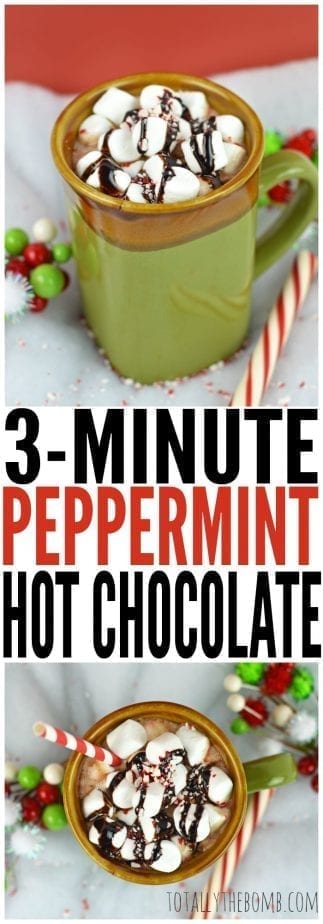 3-minute peppermint hot chocolate