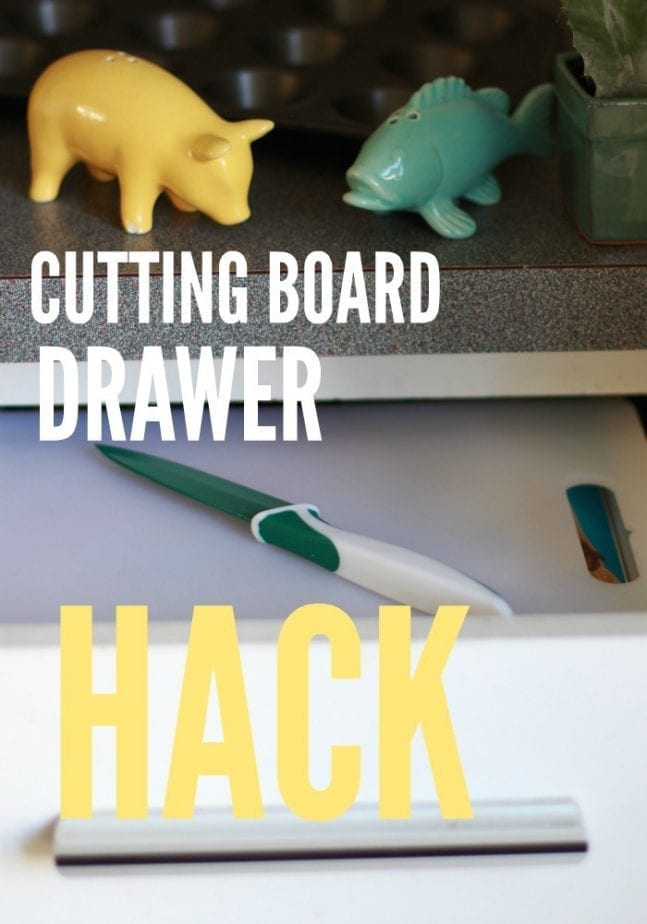 Cutting Board Drawer Hack