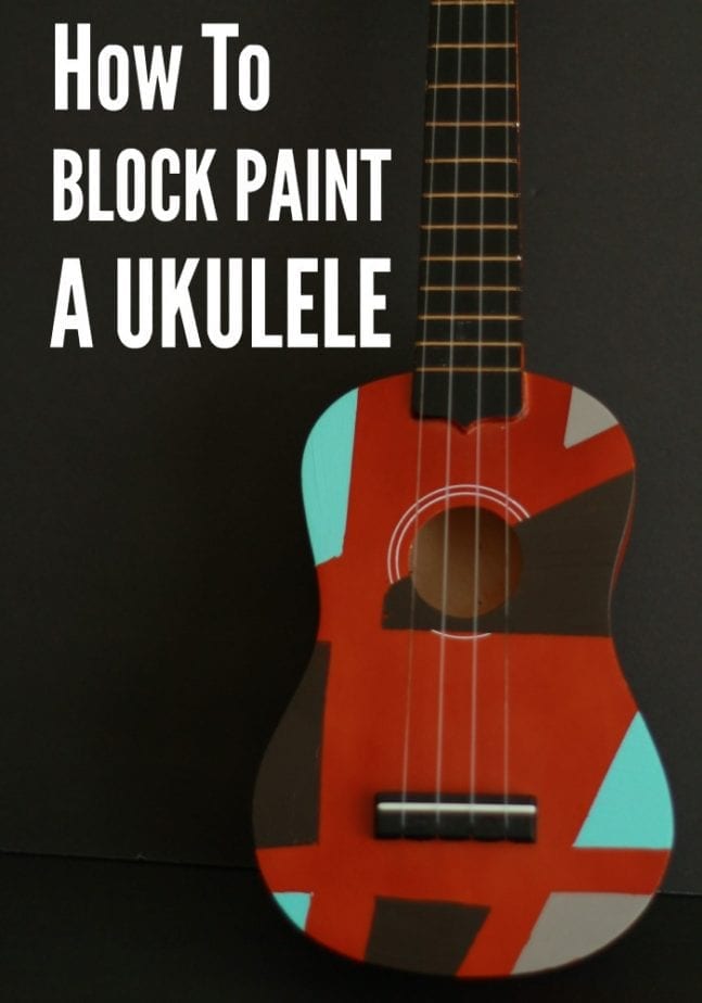 Turn an ordinary Ukulele into something super awesome with this How to Block Paint a Ukulele tutorial!