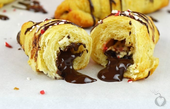 Stuffed Peppermint Chocolate Crescents Featured