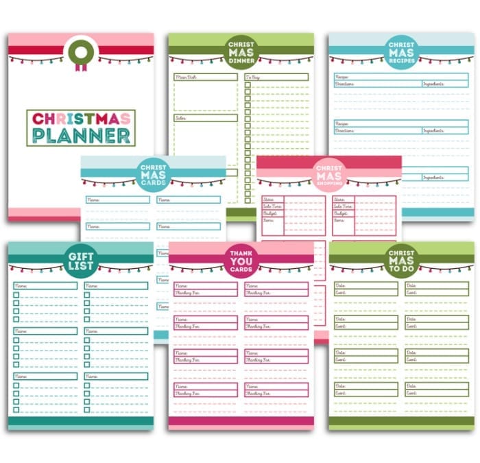 printable planner for Christmas planning