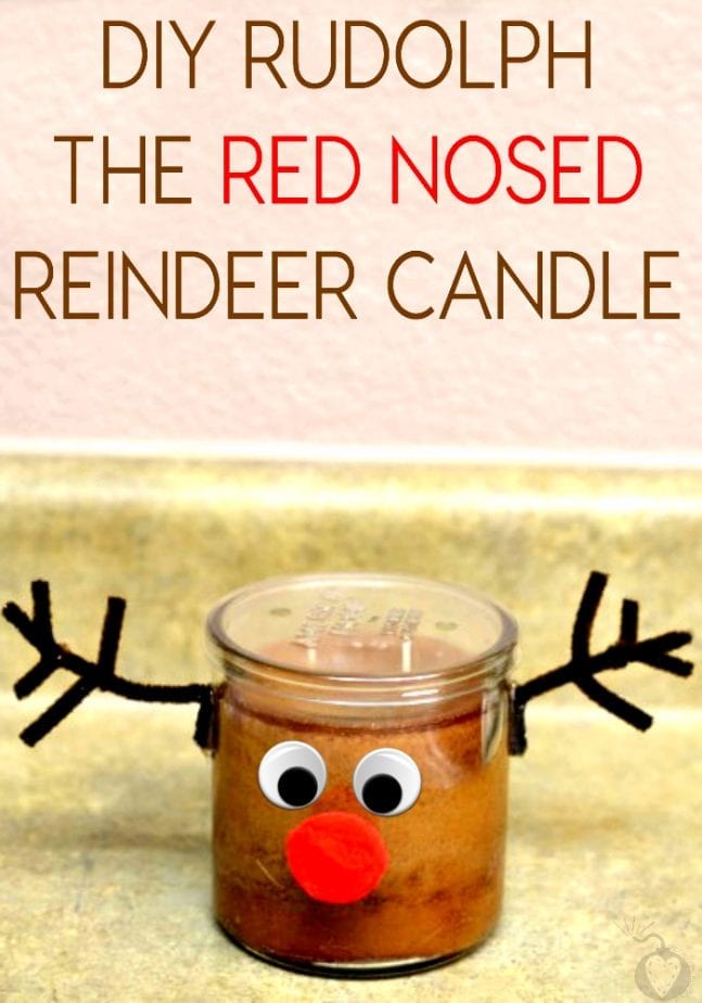 Rudolph The Red Nosed Reindeer Candle For Christmas