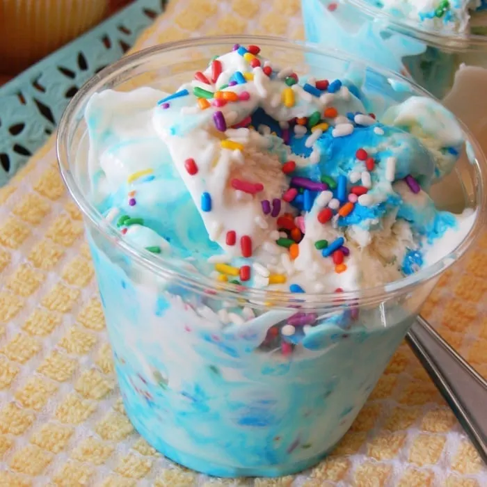 birthday ice cream with sprinkles