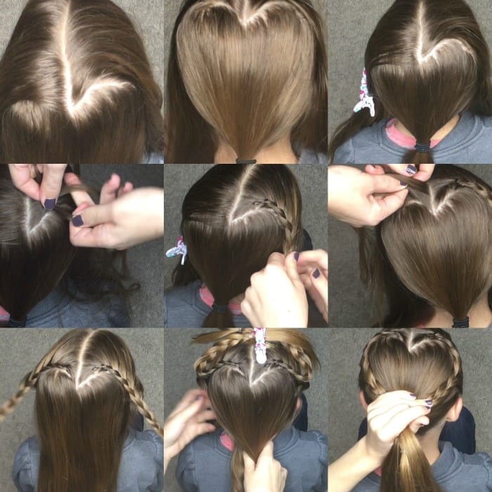 kids valentine's day hair tutorial