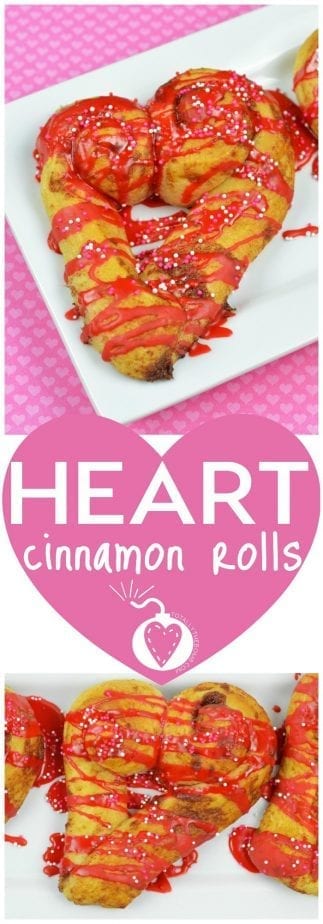 heart cinnamon rolls