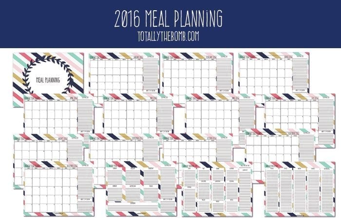 2016 Free Printable Meal Planner!
