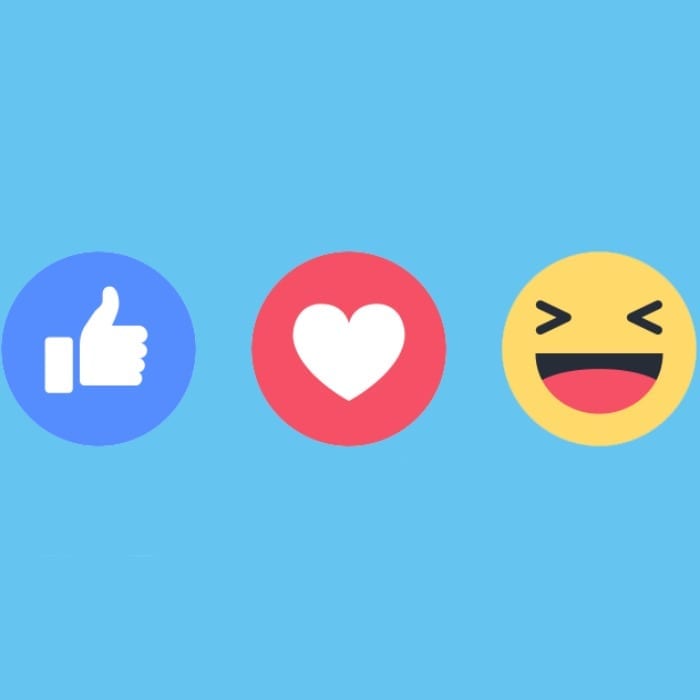 all the Facebook reactions