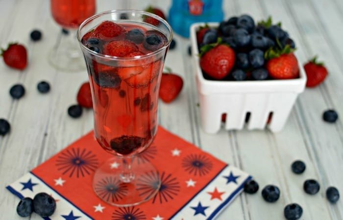 Red, White, And Berry Sparkling Cocktail