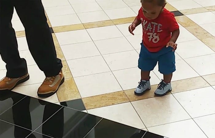 The Tiles Are LAVA, And This Baby Will NOT Cross Them!