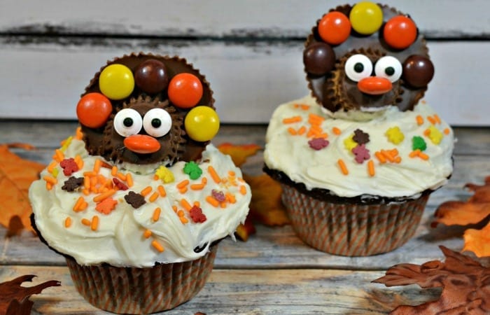 Reese’s Peanut Butter Cup Turkey Cupcakes