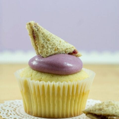 Deliciously Classic Peanut Butter & Jelly Cupcakes