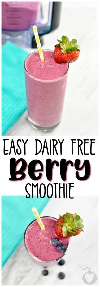 Easy Dairy-Free Berry Smoothie #berry #berrysmoothie #dairyfreesmoothie #easysmoothie #smoothierecipes #almondmilk