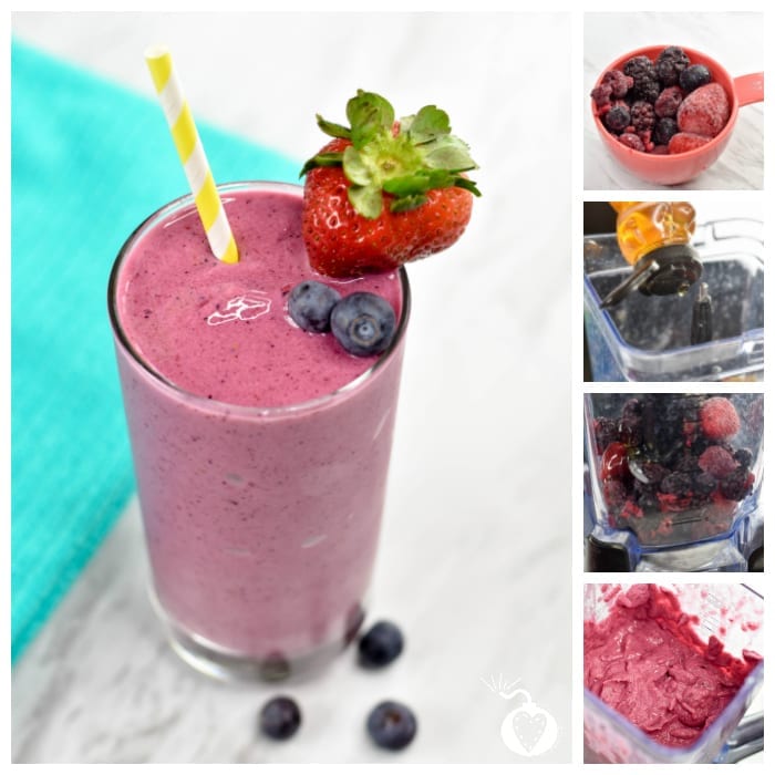 Easy Dairy-Free Berry Smoothie #berry #berrysmoothie #dairyfreesmoothie #easysmoothie #smoothierecipes #almondmilk