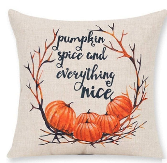 pumpkin spice pillow
